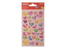 Apli Kids - Stickers cœurs paillettes