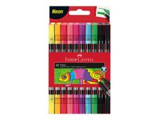 Faber-Castell Neon - 10 feutres double pointe (fine et épaisse)