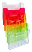 Exacompta - Trieur mural A4 horizontal - 6 cases - arlequin transparent glossy