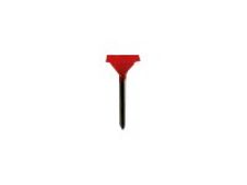 Sign - 100 Épingles tête plate - 5 mm - rouge