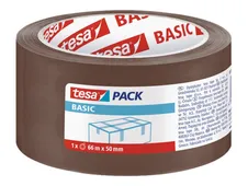 Tesapack Basic - 6 Rubans adhésifs d'emballage - 50 mm x 66 m - havane