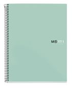 THE ORIGINAL NOTEBOOK, couverture rigide, A4, lignes horizontales, 80 feuilles de 1 couleur, Miquelrius, AQUA.