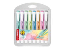 STABILO swing cool Pastel - Surligneur - couleurs assorties - encre à l'eau - 1-4 mm (pack de 8)