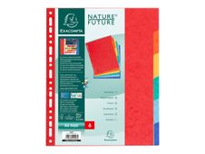Exacompta Nature Future - Intercalaire 6 positions - A4 Maxi - carte lustrée colorée