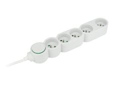 Zenitech - Multiprise - Eco-responsible - 5 Prises - 2P+T -  Home Green - Blanc