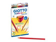 GIOTTO ELIOS GIANT - 12 Crayons de couleur