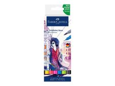 Faber-Castell Goldfaber Aqua - 6 Feutres double pointe - couleurs assorties