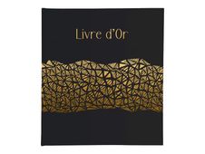 Exacompta Aramy - Livre d'or - 27 x 22 cm - 100 pages - noir/or