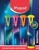 Maped Nightfall - Pack de 4 surligneurs - couleurs assorties
