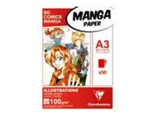 Clairefontaine BD Comics Manga illustrations - Bloc de dessin - A3 - 50 feuilles - 100 gr