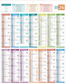 Calendrier bancaire année civile BOUCHUT "Carte de France" 43 x 55 cm 70 %