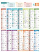 Calendrier bancaire année civile BOUCHUT "Carte de France" 43 x 55 cm 70 %