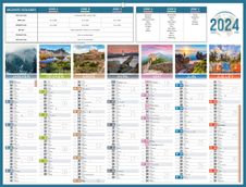 Bouchut Planète - Calendrier de banque 7 mois par face - 32 x 42 cm