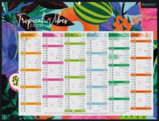Bouchut Exotique - Calendrier bancaire 6 mois par face - 32 x 42 cm