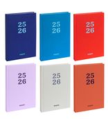 Agenda Rainbow - 1 jour par page - 12 x 17,5 cm - 6 couleurs disponibles - Brepols
