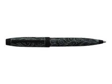 Enzo Varini Taormina Carena - Mini stylo plume - acier blanc motif noir