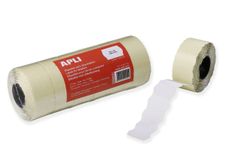 Apli Agipa - Lot de 6 rouleaux de 1000 étiquettes adhésives sinusoïdales permanentes - 26 x 16 mm - blanc