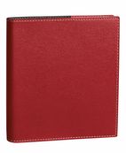 Agenda Club Executif avec répertoire - 1 semaine sur 2 pages - 16 x 16 cm - rouge - Quo Vadis