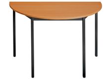 Table modulaire demi-ronde 120 cm - imitation merisier