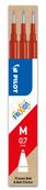 Pilot Frixion Ball - 3 Recharges pour rollers effaçables - 0,7 mm - rouge