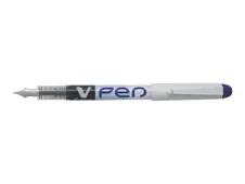 Pilot V Pen - Stylo plume - bleu - 0,4 mm - pointe moyenne