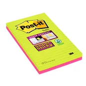 Post-it - 2 Blocs notes Super Sticky - grand format 125 x 200 mm