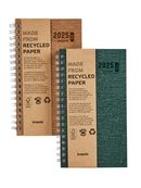 Agenda de poche à spirale Ecorama Kazar - 1 semaine sur 2 pages - 9 x 16 cm - disponible dans différentes couleurs - Brepols