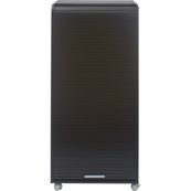 Armoire à rideaux ORGA - 2 tiroirs - H140 cm - Noir