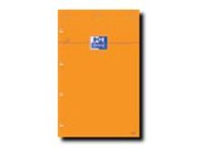 Oxford - Pack de 5 Blocs notes - A4 + - 160 pages - ligné - 80g - perforés - orange