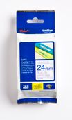 Brother TZe253 - Ruban d'étiquettes auto-adhésives - 1  rouleau (24 mm x 8 m) - fond blanc écriture bleu 
