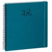 Agenda spiralé Swan Eurotime 22W - 1 semaine sur 2 pages - 18,5 x 22,5 cm - disponible dans différentes couleurs - Exacompta