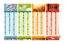 Calendrier rembordé 65x23 cm - 1 décor plantation - 1 année / face Hamelin