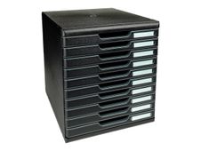 Exacompta Modulo Ecoblack - Module de classement 10 tiroirs - noir
