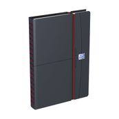 Agenda à élastique Office - 1 semaine sur 2 pages - 10 x 15 cm - gris/rouge - Oxford