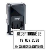 Tampon dateur avec texte personnalisé sur maximum 3 lignes - zone d'impression 41 x 24 mm - Trodat Printy 4750