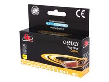 Cartouche compatible Canon CLI-551XL - jaune - Uprint