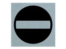 Pickup - Plaque de signalisation -  80 x 80 mm - autocollant - entrée interdite