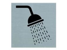 Pickup - Plaque de signalisation -  80 x 80 mm - autocollant - douche