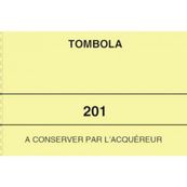 ELVE - 10 Blocs tombola 3 volets de 100 tickets - 50 x 150 mm - numéroté - jaune