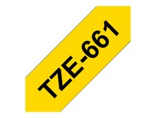 Brother TZe661 - Ruban d'étiquettes auto-adhésives - 1 rouleau (36 mm x 8 m) - fond jaune écriture noire 