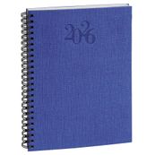 Agenda spiralé rigide Napura Pratic W - 1 semaine sur 2 pages - 14 x 18 cm - disponible dans différentes couleurs - Exacompta