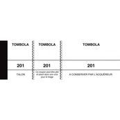 ELVE - Bloc tombola 3 volets de 100 tickets - 50 x 150 mm - numéroté - blanc
