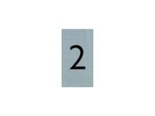 Pickup - Plaque de signalisation - 25 x 44 mm - autocollant - chiffre 2