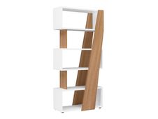 Bibliothèque réversible gauche/droite XENON - L90 x H188 x P38 - Merisier italien