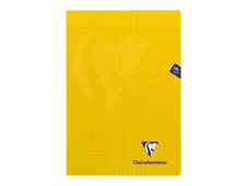 Clairefontaine Mimesys - Cahier polypro A4 (21x29,7 cm) - 96 pages - grands carreaux (Seyes) - jaune