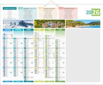 Calendrier bancaire année civile BOUCHUT "4 Saisons - Effaçable" 43 x 55 cm + 1 feutre effaçable Pefc 70 %