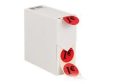 Logistipack - Boîte distributrice 500 étiquettes 1€ - rouge