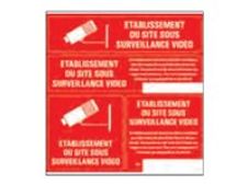 Pickup - Pictogramme - Site sous surveillance vidéo - 4 autocollants 15 x 15 cm