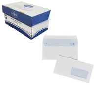 La Couronne - 200 Enveloppes DL 110 x 220 mm - 80 gr - fenêtre 45x100 mm - blanc - bande auto-adhésive