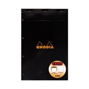 Rhodia - Pack de 3 Blocs notes - 21 x 31,8 cm - 160 pages - petits carreaux - noir